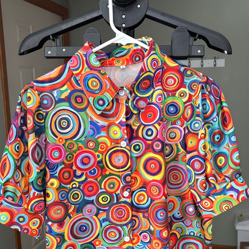 Robert Graham Multicolor Circle Pattern Shirt - image 1